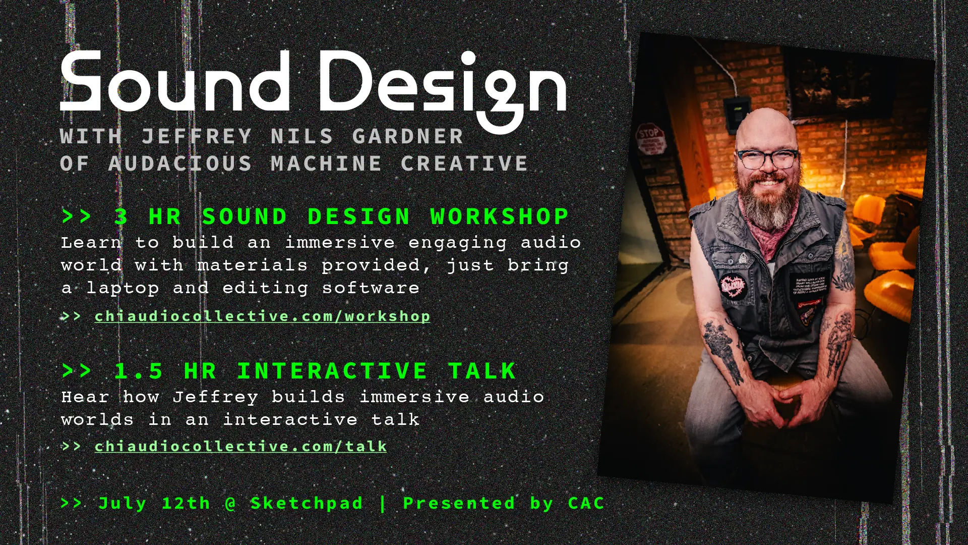 Sound Design Workshop/Talk with Jeffrey Nils Gardner