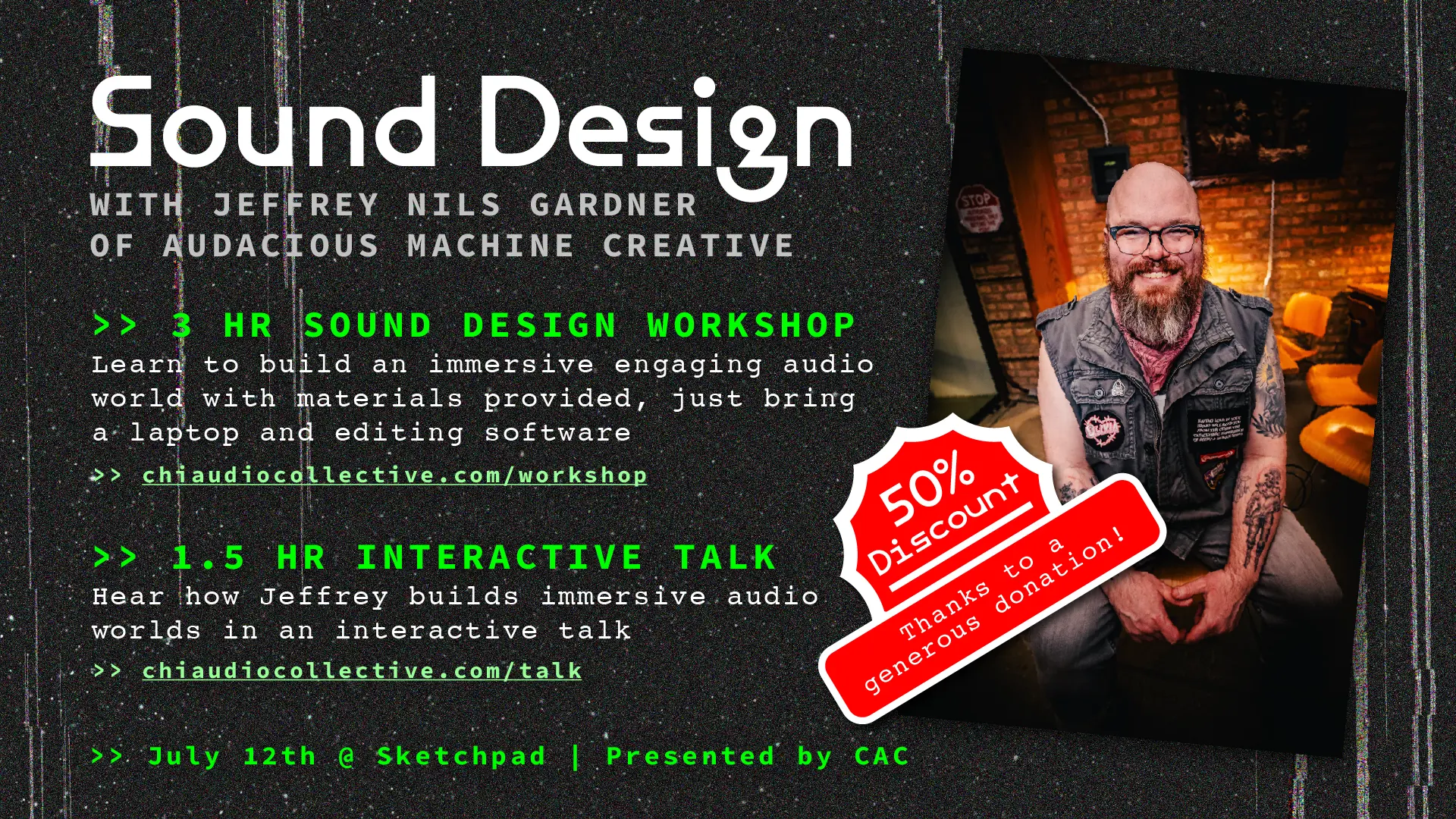⚠️ Price Drop! ⚠️ 50% OFF Sound Design Training Thanks to Generous Donation!